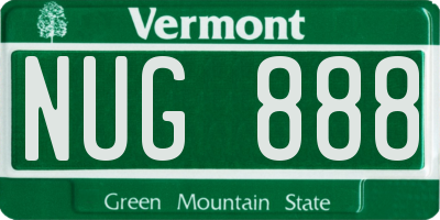 VT license plate NUG888