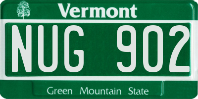 VT license plate NUG902