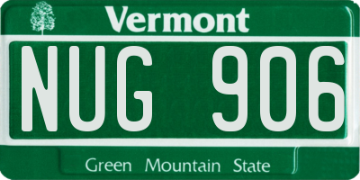VT license plate NUG906