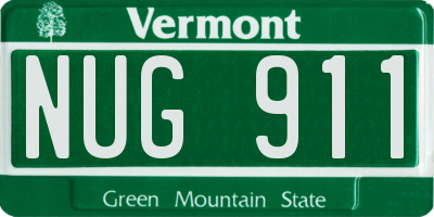 VT license plate NUG911