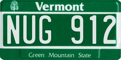 VT license plate NUG912