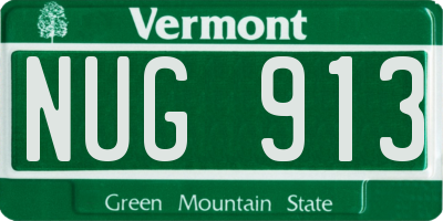 VT license plate NUG913