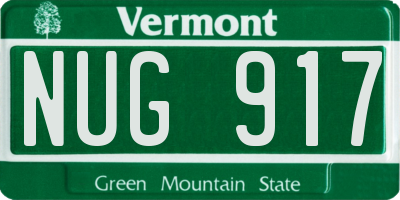 VT license plate NUG917
