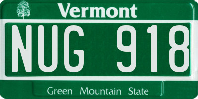VT license plate NUG918