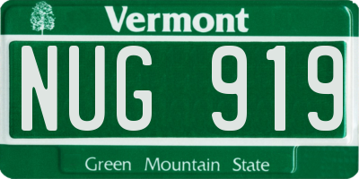 VT license plate NUG919