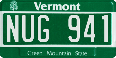 VT license plate NUG941