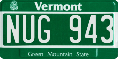 VT license plate NUG943