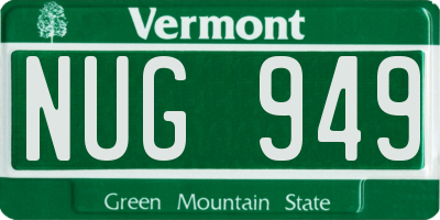 VT license plate NUG949