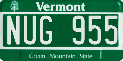 VT license plate NUG955