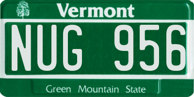 VT license plate NUG956