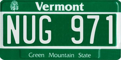 VT license plate NUG971