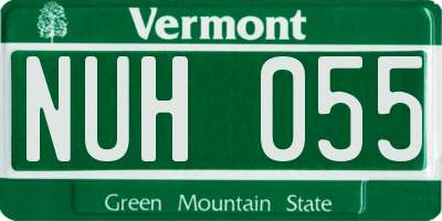 VT license plate NUH055