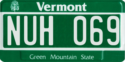 VT license plate NUH069