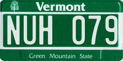 VT license plate NUH079