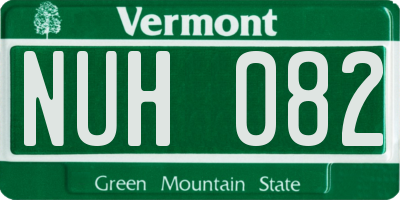 VT license plate NUH082