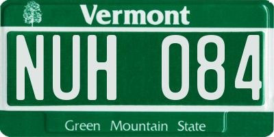 VT license plate NUH084