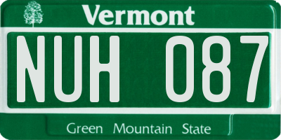 VT license plate NUH087