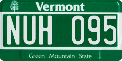 VT license plate NUH095