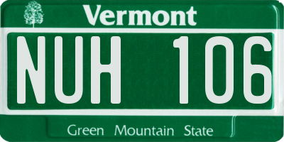 VT license plate NUH106