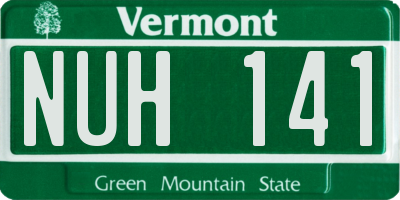VT license plate NUH141
