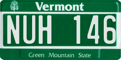 VT license plate NUH146