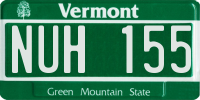 VT license plate NUH155