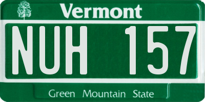 VT license plate NUH157