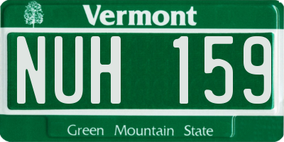 VT license plate NUH159