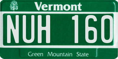 VT license plate NUH160