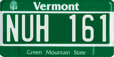 VT license plate NUH161