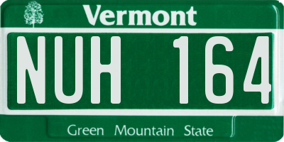 VT license plate NUH164