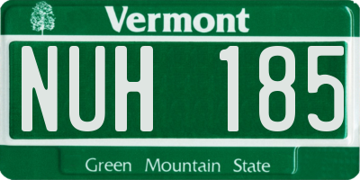 VT license plate NUH185