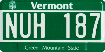 VT license plate NUH187
