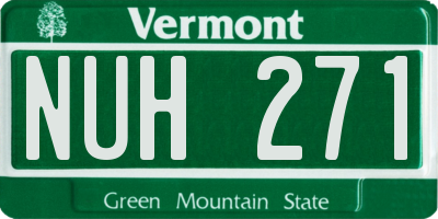 VT license plate NUH271