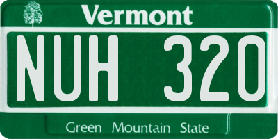 VT license plate NUH320