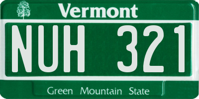 VT license plate NUH321