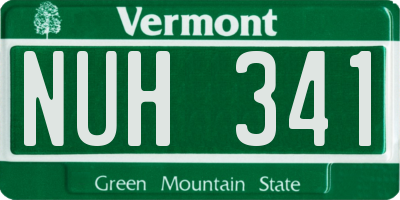 VT license plate NUH341
