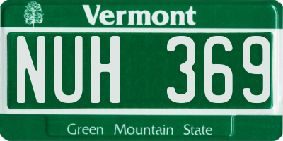 VT license plate NUH369