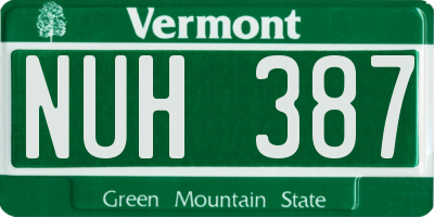 VT license plate NUH387