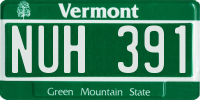 VT license plate NUH391