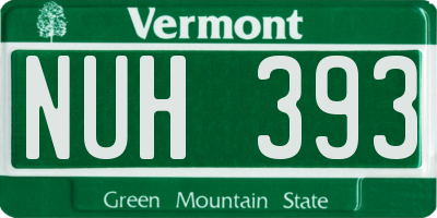 VT license plate NUH393