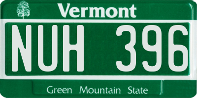 VT license plate NUH396