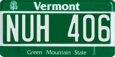 VT license plate NUH406