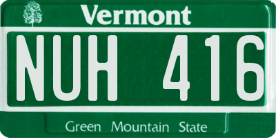 VT license plate NUH416