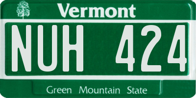 VT license plate NUH424