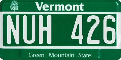 VT license plate NUH426