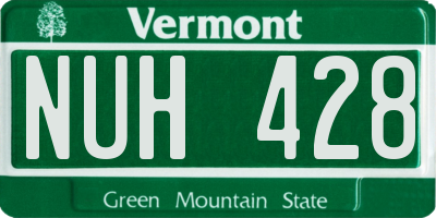 VT license plate NUH428