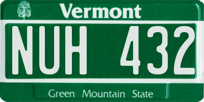 VT license plate NUH432