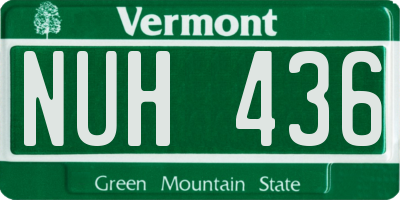 VT license plate NUH436