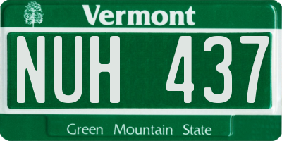 VT license plate NUH437
